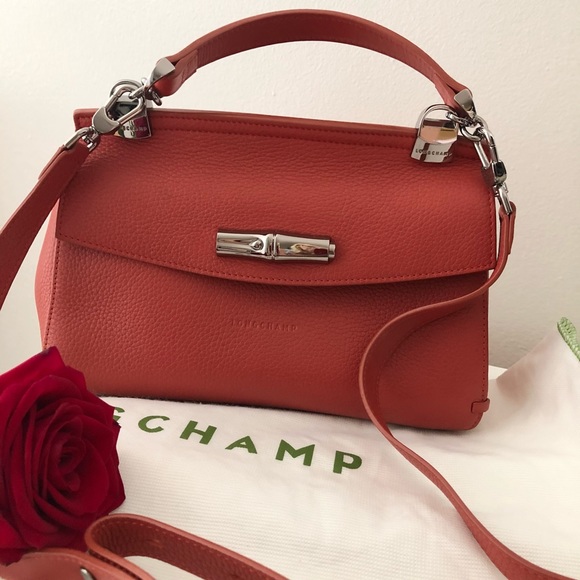 Longchamp top handle shoulder bag red. - Picture 3 of 8